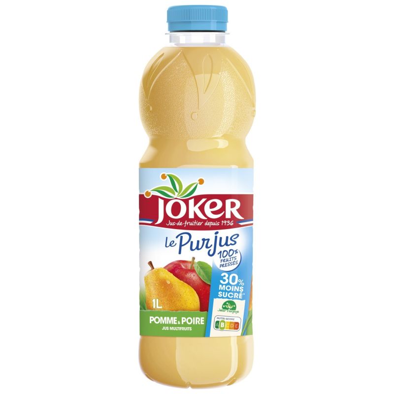 Joker Jus De Fruits Press S Pomme Poire Sans Sucres Ajout S La