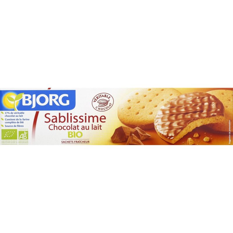 Bjorg Biscuits Sablés Chocolat Au Lait Bio Le Paquet De 200 G