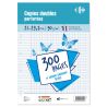 Carrefour Copies Doubles Perforées 21X29,7 300P Grands Carreaux Crf