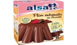 Alsa Préparation Flan Entremets Au Chocolat 4 Sachets De 5 Parts 232G