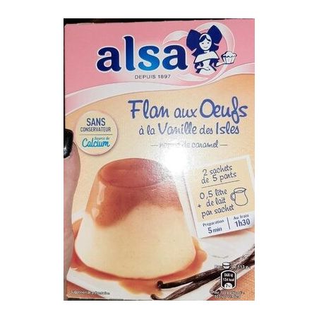 Alsa Flan Aux Oeuf À La Vanille Des Isles 250G