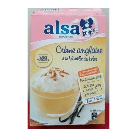Alsa Préparation Pour Crème Anglaise À La Vanille 3 Sachets 300G