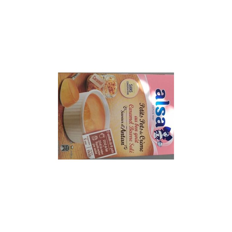 Alsa Petits Pots De Crème Au Bon Gout Beurre Salé 120G
