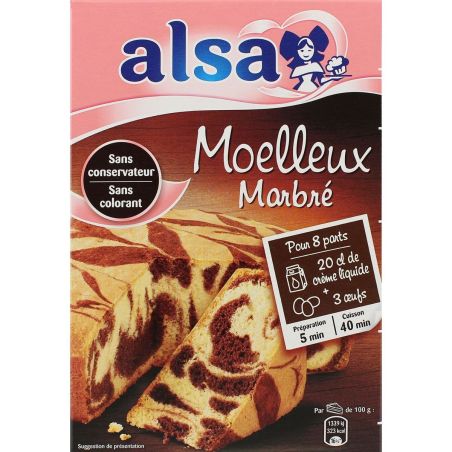 Alsa Préparation Pour Moelleux Marbré Sans Colorant Conservateur 435G