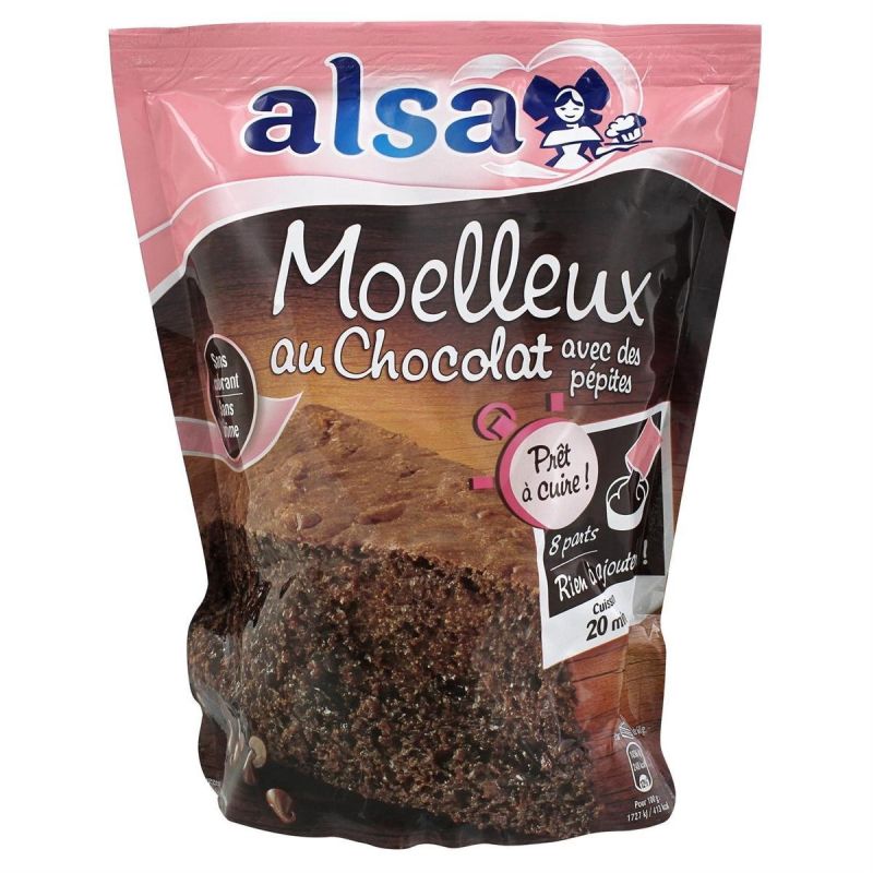 Alsa Préparation Prêt À Cuire Pour Moelleux Au Chocolat 500G