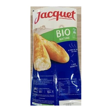Jacquet 250G 2 Demi Baguette Nat. Bio