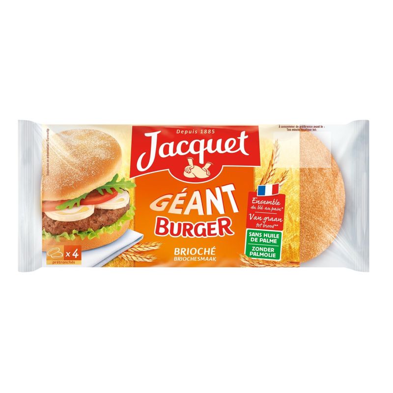 Jacquet 300G 4 Geant Burger Brioche