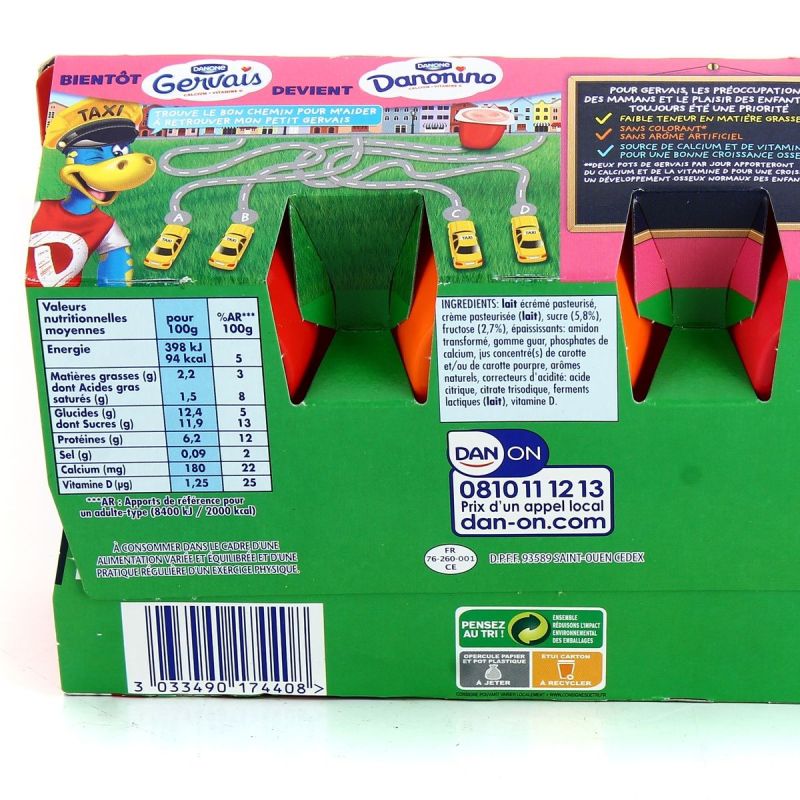 Petits Gervais 6X100G Petit Aux Fruits