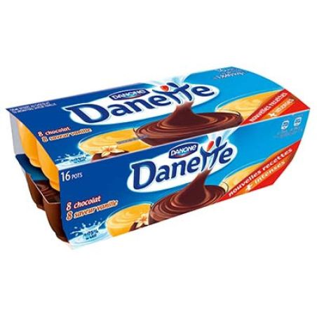 Danette Crème Dessert Panaché Vanille Chocolat 16X115G