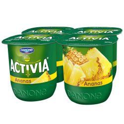 Activia 4X125G Yaourt Bifidus Fruit Ananas