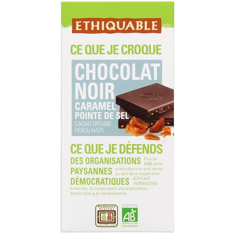 Ethiquable Ethiq Chocnr Cara.Sel Bio 100G