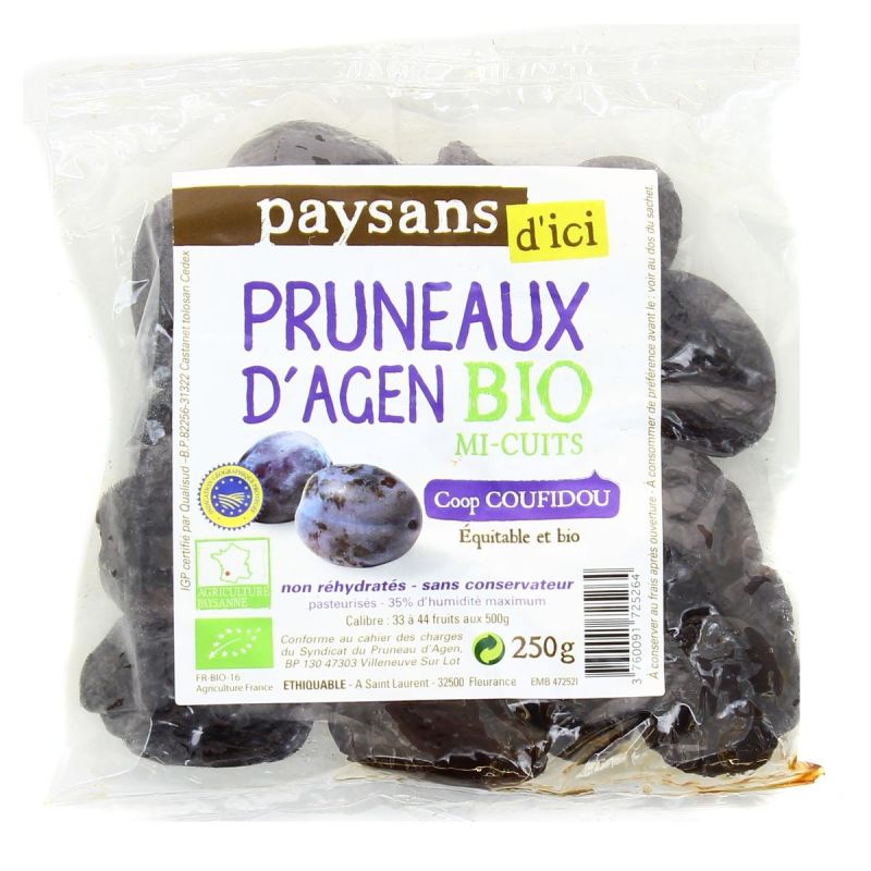 Paysan Ici P.Ici Pr.Agen Mi Cuit Bio 250G