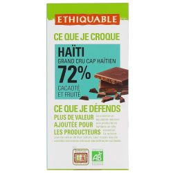 Ethiquable Ethi.Choc Noir 72% Haiti 100G