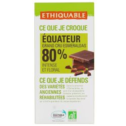 Ethiquable Eth Choc Noir 80% Ca.Bio 100G