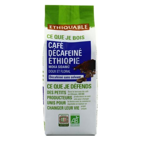Ethiquable Café Moulu Décaféiné Ethiopie Bio 250G