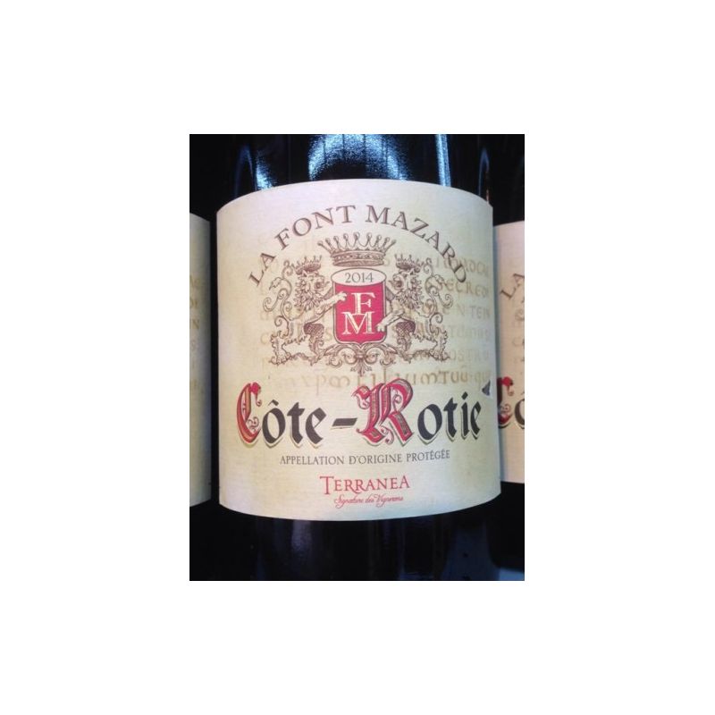 La Font Mazard Vallée Du Rhône Côte Rotie Rouge 2014