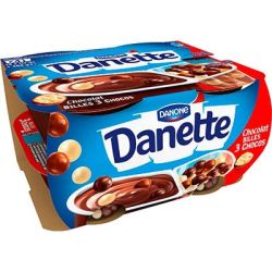 Danette 4X117G Danettes Pop Chocolat Avec Billes Aux 3 Chocos