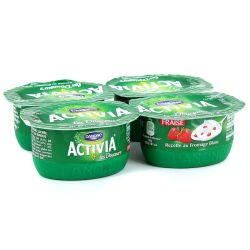 Activia 4X120G Yaourt Fromage Blanc Fraise