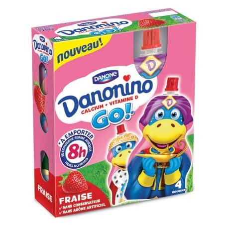 Danone Danonino Go Sav.Fraise 4X70G