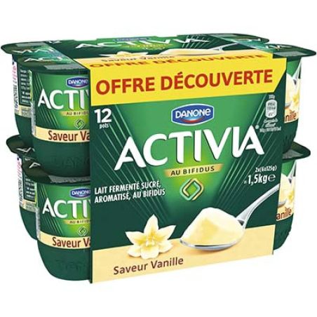 Danone Activia Saveur Vanille 12X125G