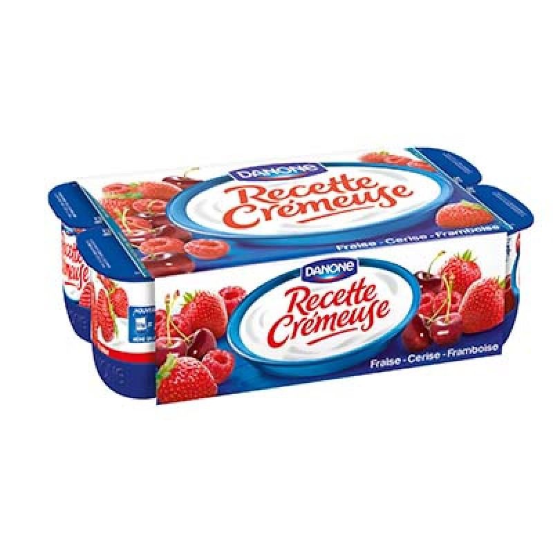Danone Recette Cremeuse Fruit Panache 8X125G