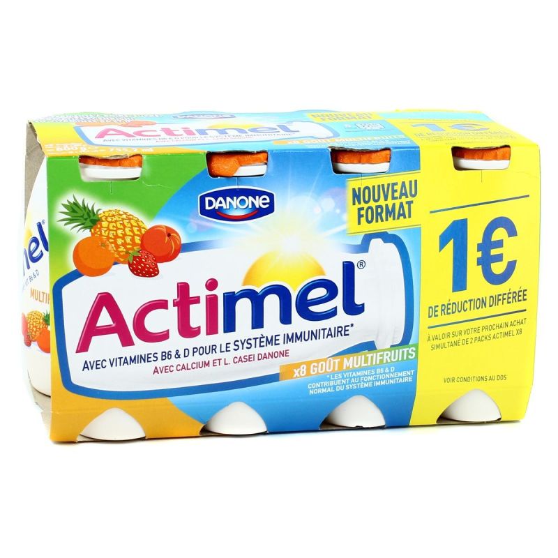 Danone Actimel Dessert Yogurt Multifruit 4x100 g