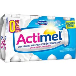 Actimel 8X100G Yaourt À Boire Nature 0% Mg