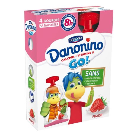 Danone Danonino Go Sav.Fraise 4X70G