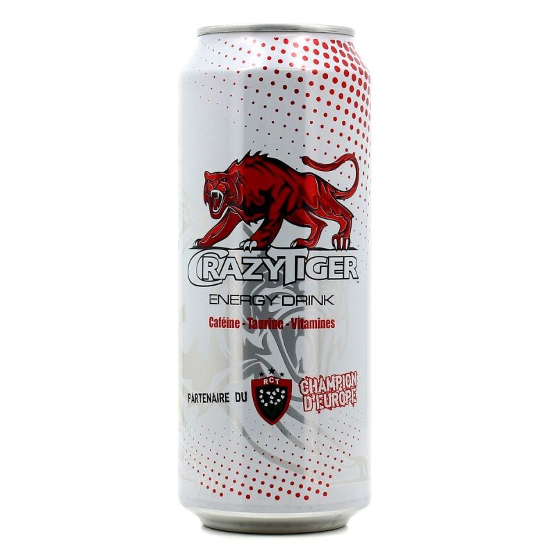 Crazy Tiger Boisson Gazeuse Énergisante : La Boîte 50Cl