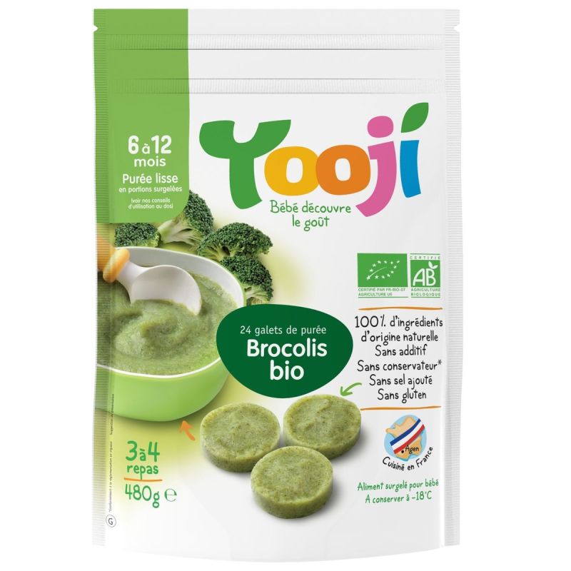 Yooji 480G Puree Lisse Brocolis Bio