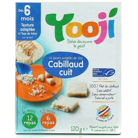 Yooji 120G Hache Cabillaud Bio 6Mois