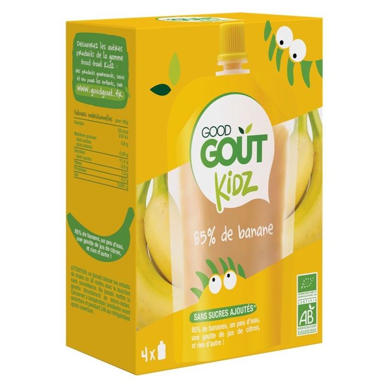 Good Gout Kidz Ggk Gourde Banane Bio 4X90G