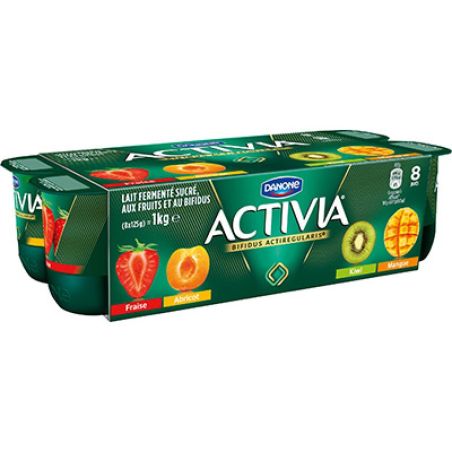 Activia 8X125G Bifidus Fruit Panaché