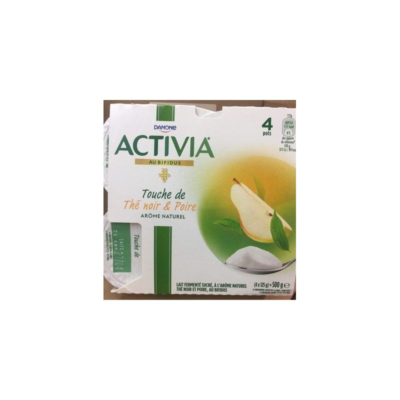 Activia 4X125G Acti Touc The Noir/Poir