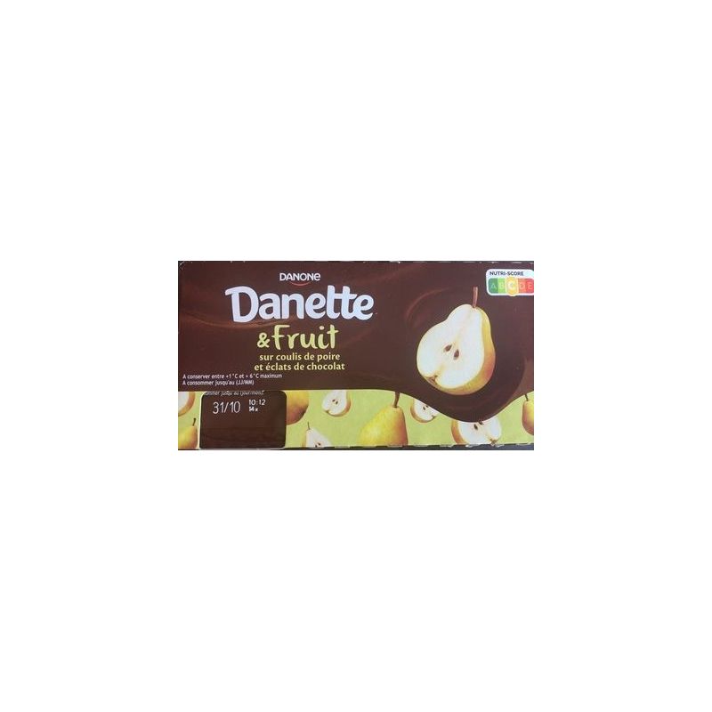 Danette Danet.Choco Coul.Poire 2X115G
