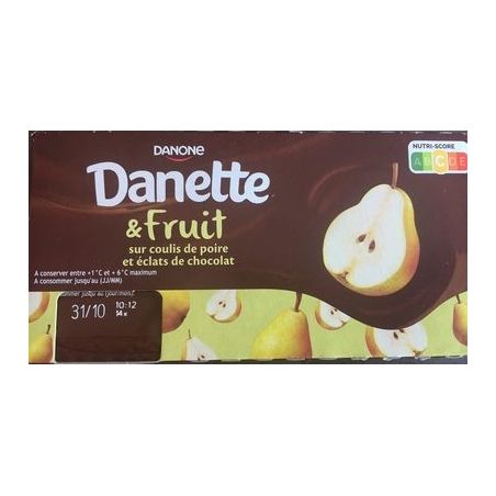 Danette Danet.Choco Coul.Poire 2X115G