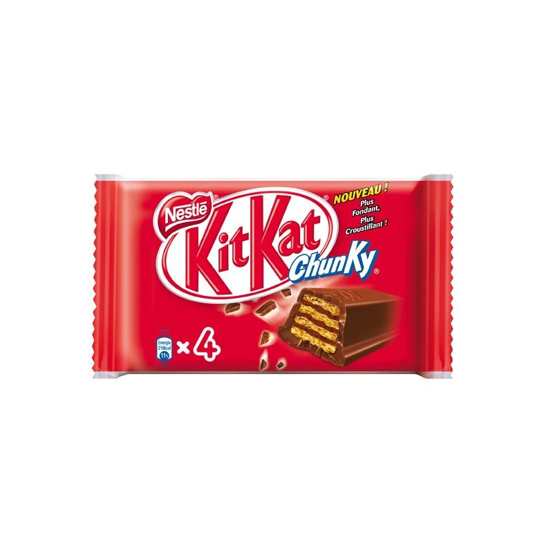 Nestlé Kit Kat Chunky Barres Chocolatées : Les 4 De 40 G