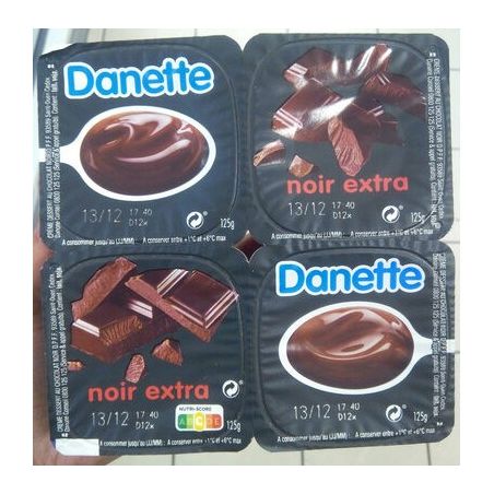 Danette 4X125G Extra Noir