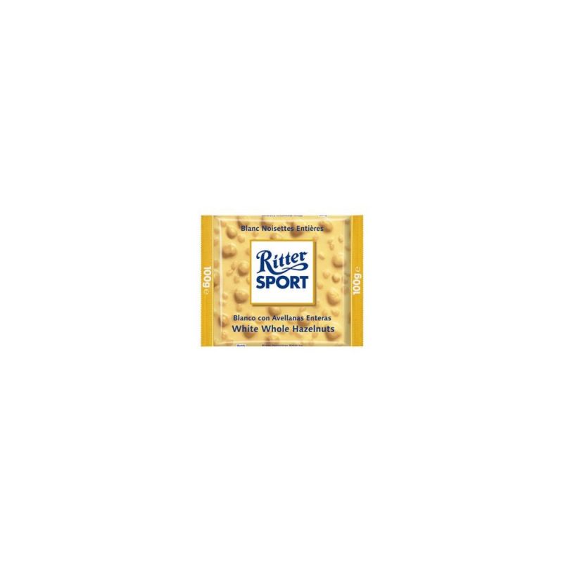 Ritter Tablette 100G Chocolat Blanc Noisettes