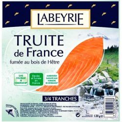 Labeyrie 120G 3/4 Tranches Truite Fumee De France