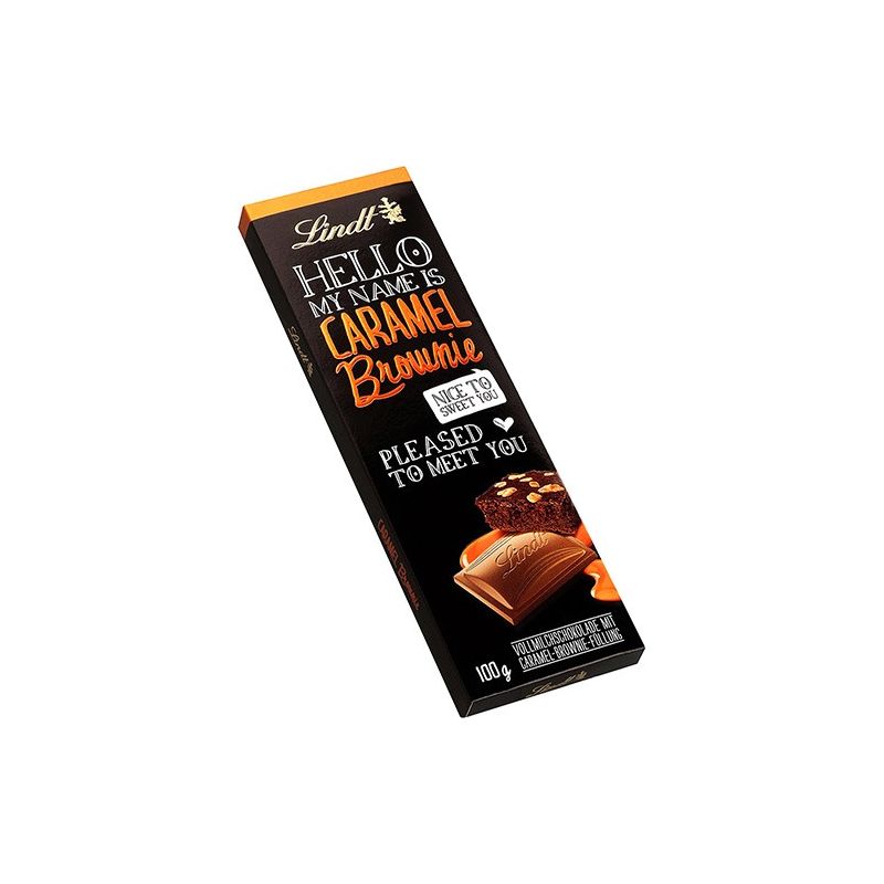 Lindt Tablette 100G Chocolat Hello Caramel Brownie
