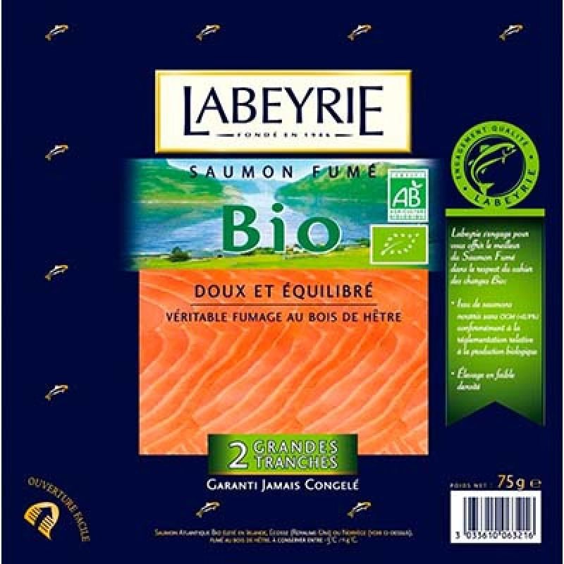 Labeyrie 1 Tranches Saumon Fume 2 Bio Irlandais 75G