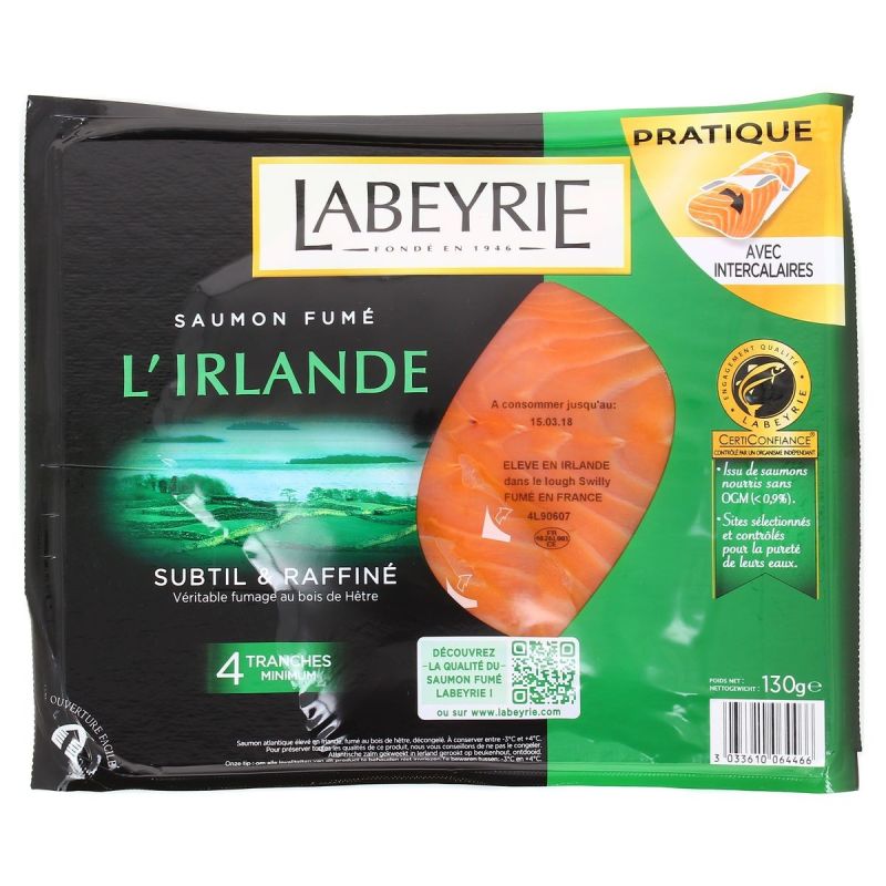 Labeyrie Lab Saumon Fume Irlande 4T130G