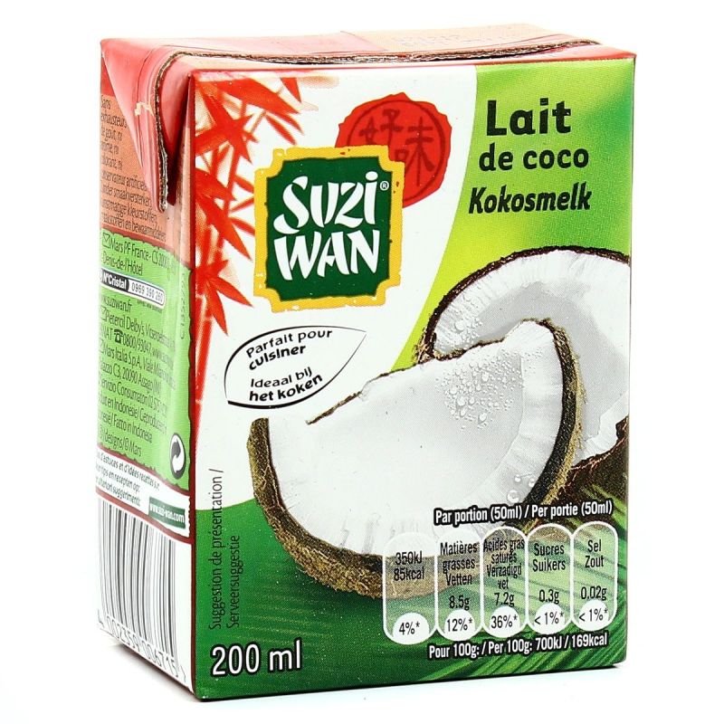 Suzi Wan Lait De Coco 200 Ml