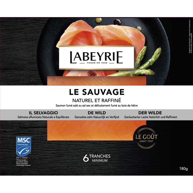 Labeyrie 180G Saumon Fumé Sauvage 6 Tranches