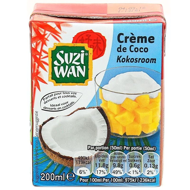 Suzi Wan Creme De Coco 200Ml