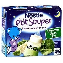 Nestle P'Tit Souper Leg Vert Riz 6(2X250Ml)N4Fr