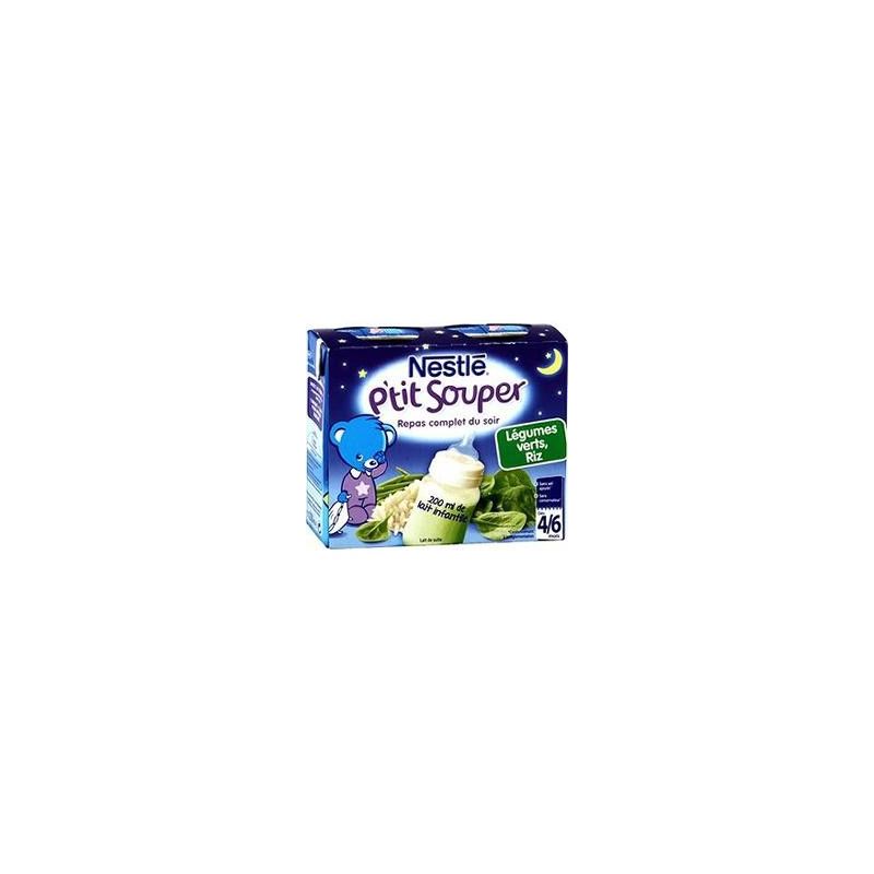 Nestle P'Tit Souper Leg Vert Riz 6(2X250Ml)N4Fr