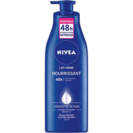 Nivea Body Lait Crème Nourrissant Huile D'Amande Douce Peaux Extra Sèches 250Ml