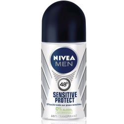 Nivea Déodorant Sensitive Protect Bille 24H Homme Anti-Transpirant 50 Ml